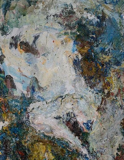 Nu blanc, circa1963-1964, huile sur toile, signée au dos, 116 x 50 cm.