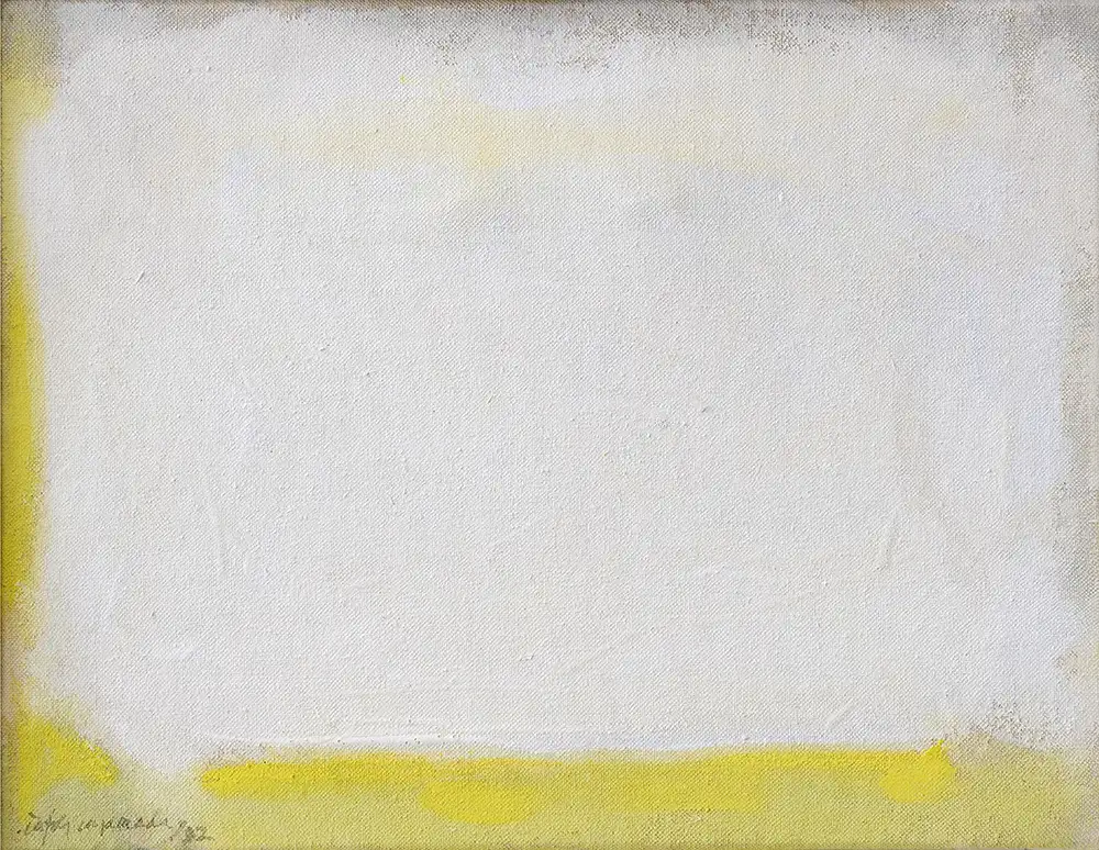 Limite Groc ( Limite Jaune en catalan ), 1982, acrylique sur toile, 27x35 cm