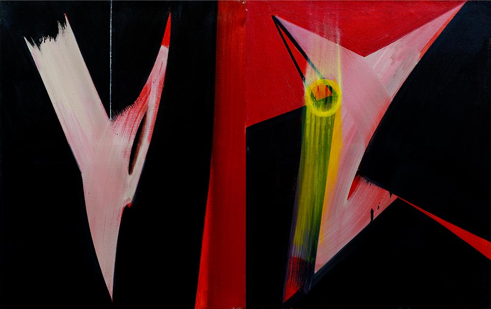 Antoni Ros Blasco, Surprise, diptyque, 2025, huile sur toile, 117 x 73 cm