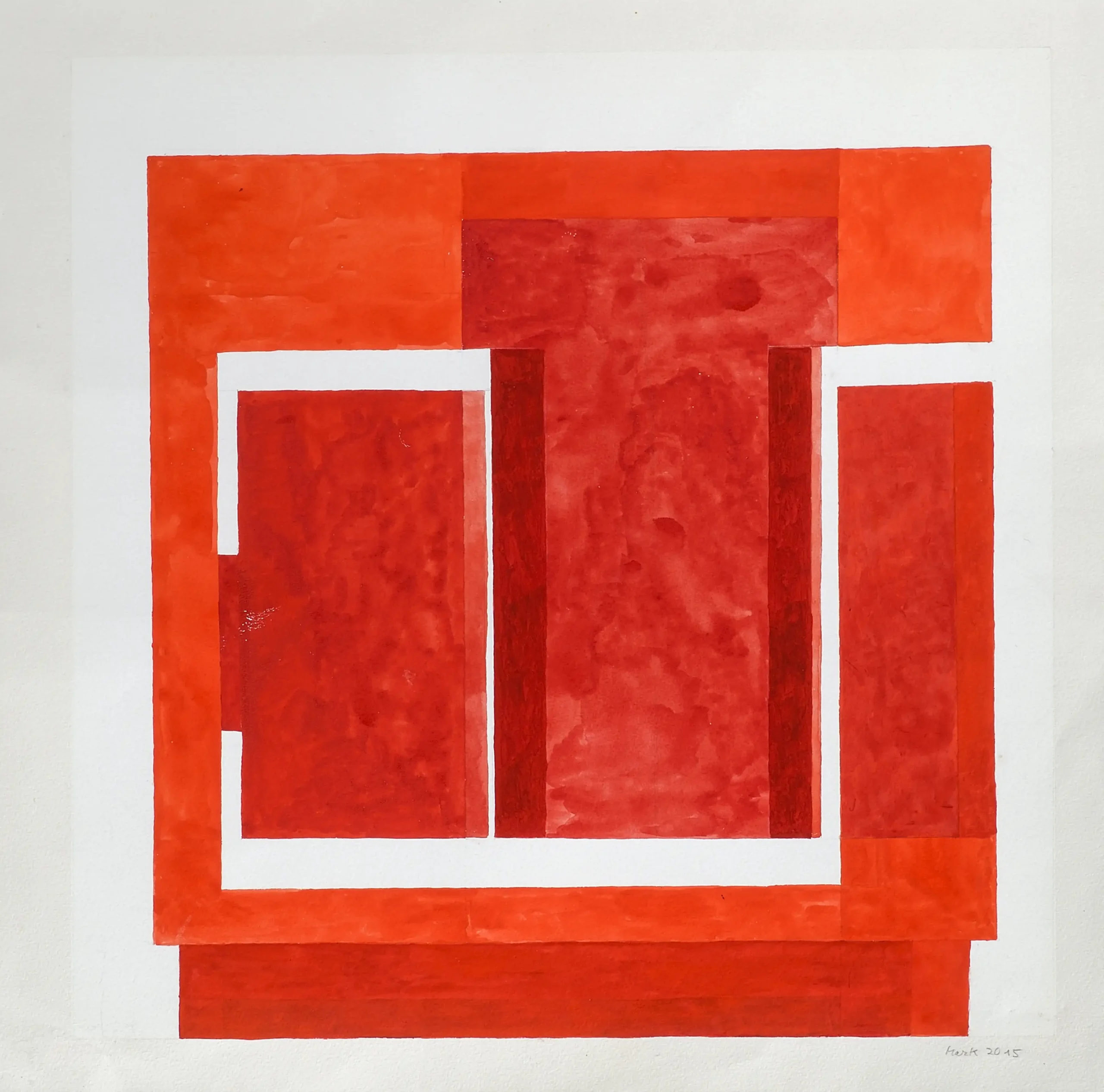 Gouache et crayon G352, 2015, gouache sur fond sérigraphié, 56 x 57 cm Gouache et crayon G352, 2015, gouache sur fond sérigraphié, 56 x 57 cm