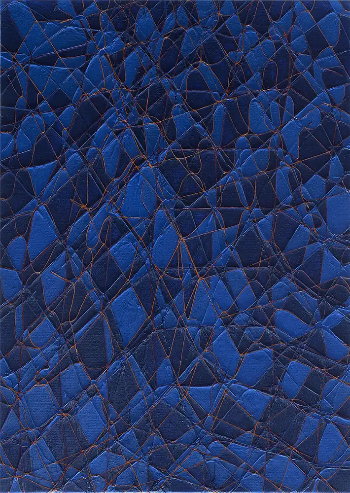 La foresta blù (La forêt bleue), 2026, huile sur toile, 49x33 cm La foresta blù (La forêt bleue), 2026, huile sur toile, 49x33 cm